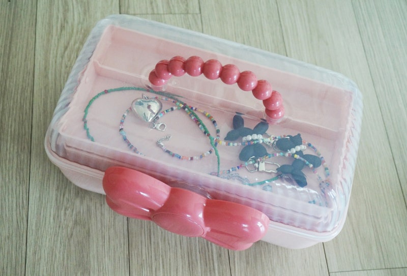 모던하우스 소품정리 보석상자, 3단 액세서리 수납함 보관함. 비즈목걸이 수납보관함