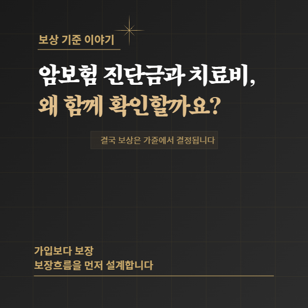 암보험 진단금과 치료비, 왜 함께 확인할까요?