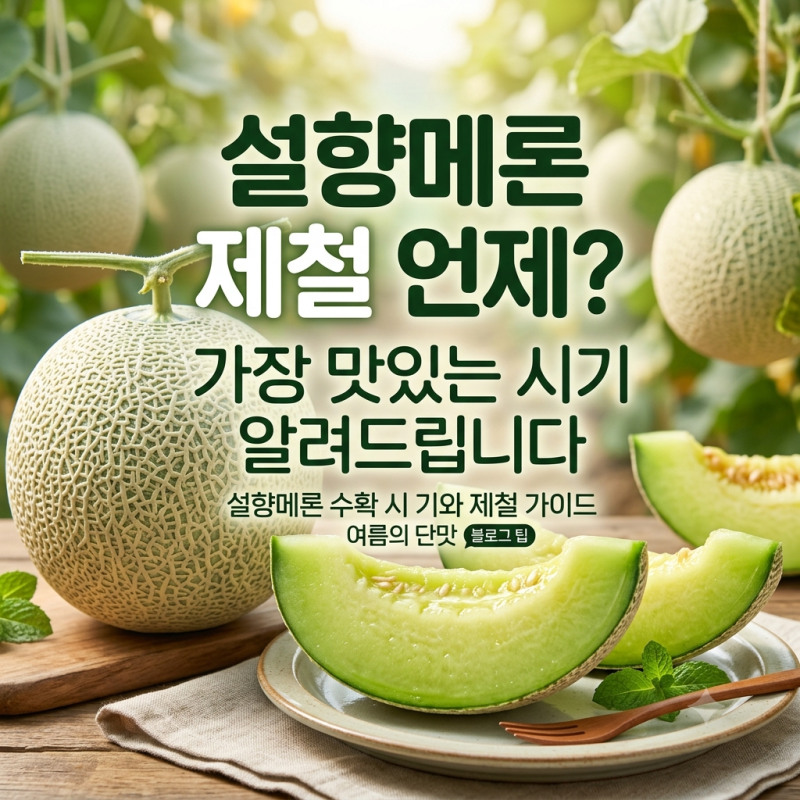 설향메론 제철 언제? 가장 맛있는 시기 알려드립니다