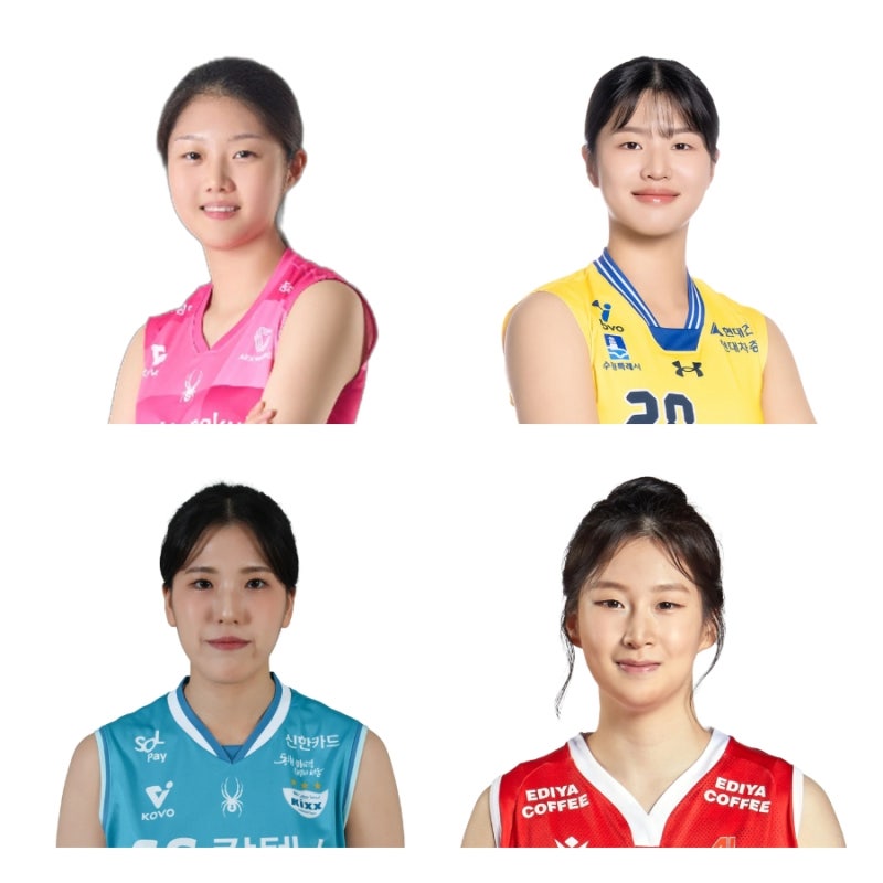 2025~26 여자 프로배구 신인 드래프트, 강원 출신 선수들(이신영, 이민영, 김효임, 오은채)의 약....