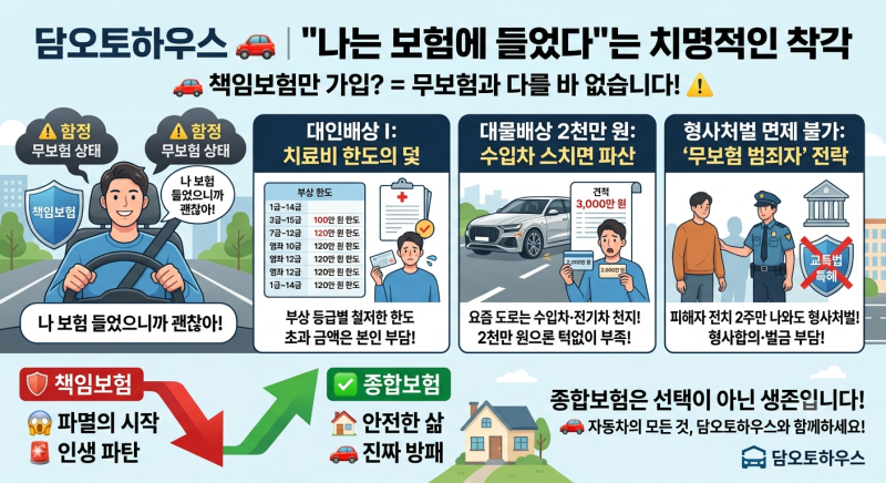 [ 자동차 상식]"나는 보험에 들었다"는 치명적인 착각, ‘책임보험’은 무보험이다?