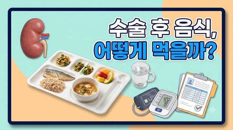 신장 암 수술 후 음식은 어떻게 먹어야 할까? 회복기 식사와 신장 기능 관리
