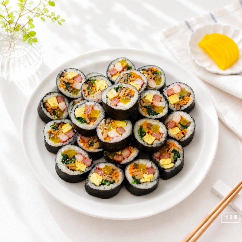 김밥 예쁘게 만들기 김밥 맛있게 싸는법 밥짓기 밥양념 레시피