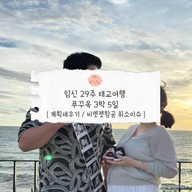 12. 임신 29주 태교여행 푸꾸옥 3박 5일 ㅣ ① 계획세우기 예약하기 (비엣젯 항공권 운항취소 ....