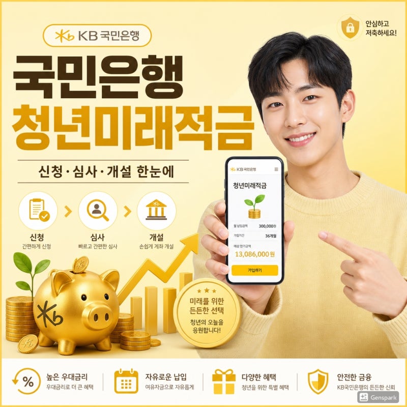 청년미래적금 국민은행 신청방법 총정리, KB스타뱅킹으로 가입부터 우대금리 챙기는 법
