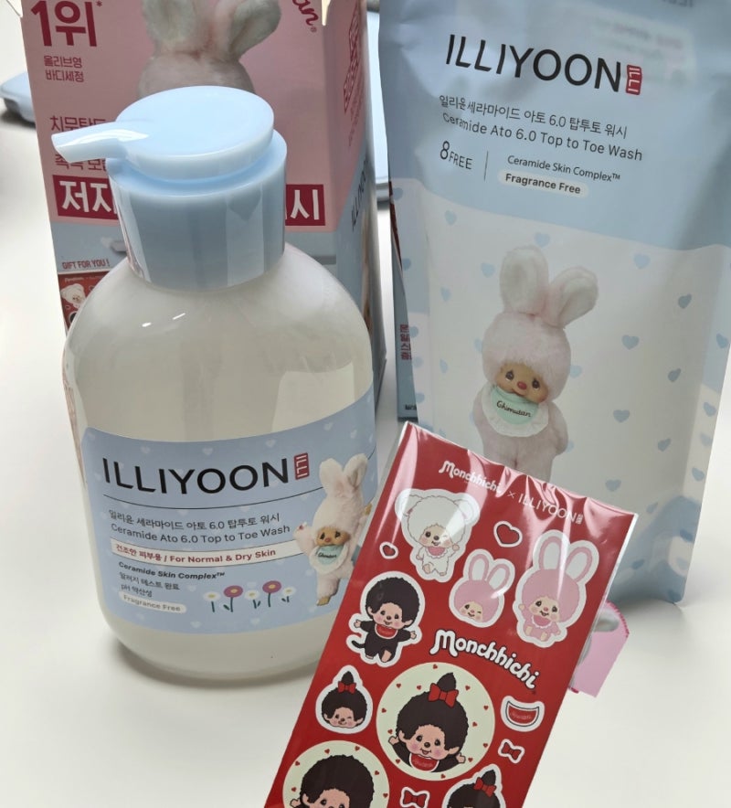 내돈내산 올영세일 [일리윤 탑투토워시 몬치치 기획세트] 민감성피부 바디워시 추천
