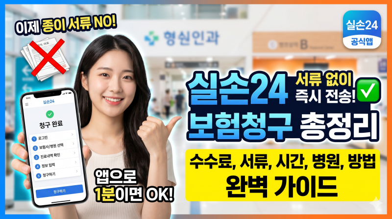 실손24 보험청구 방법 서류 수수료 병원 확인 총정리