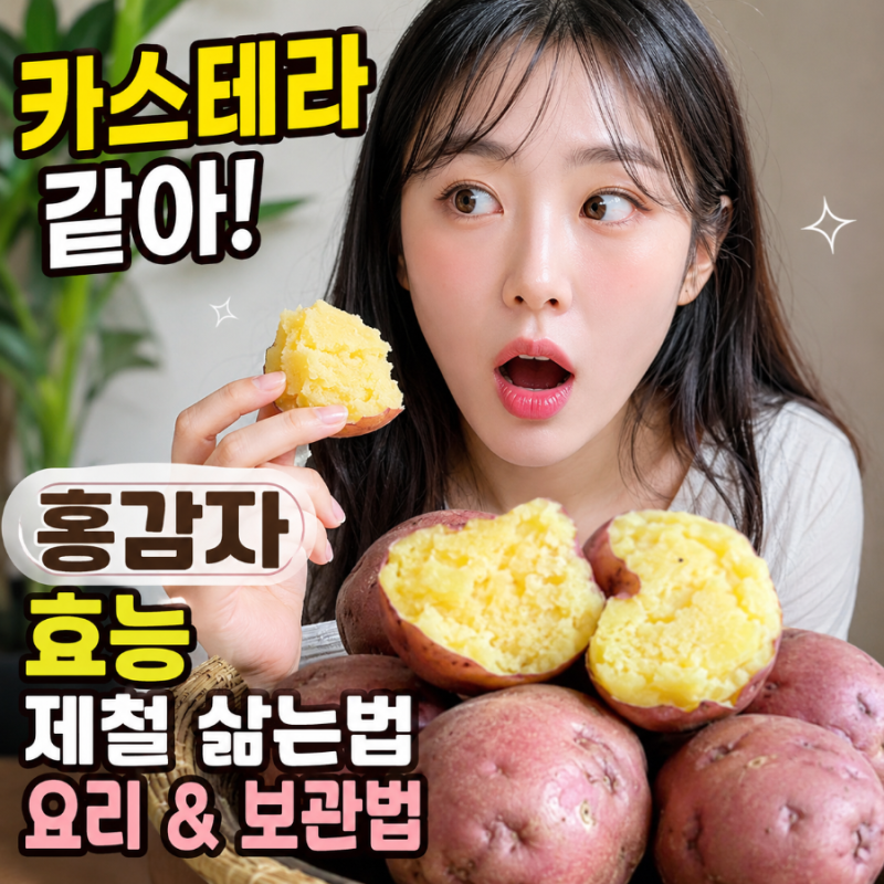 카스테라 홍감자 효능 제철 삶는법 요리와 보관법