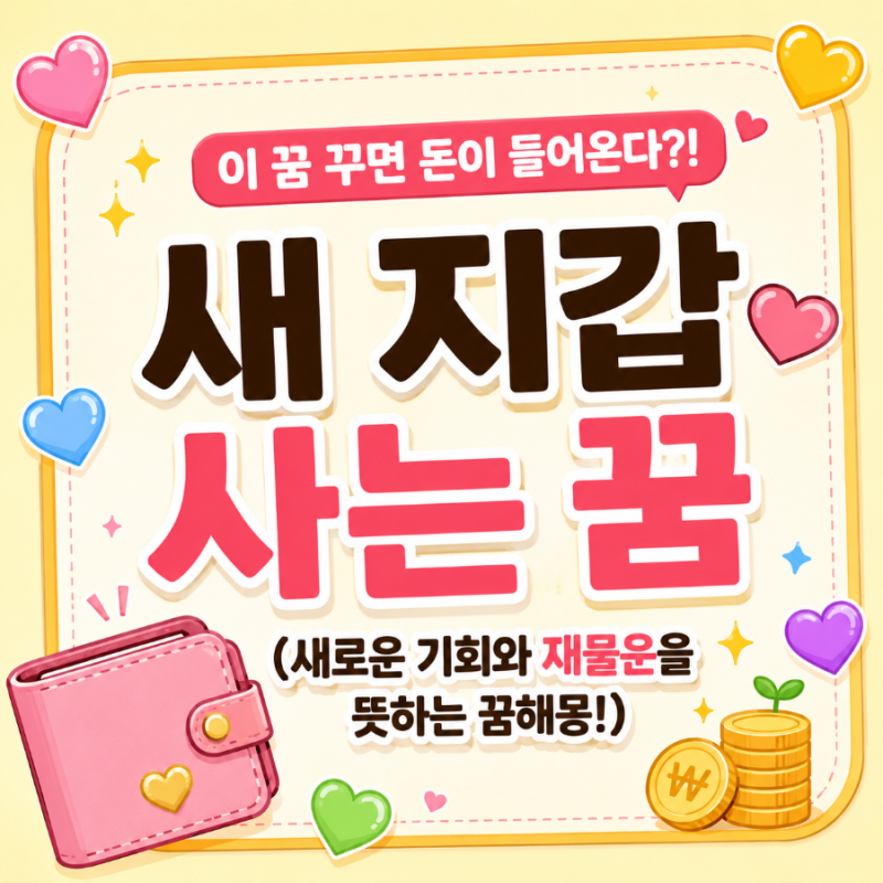 【새 지갑 사는 꿈】 새로운 기회와 재물운을 뜻하는 꿈해몽