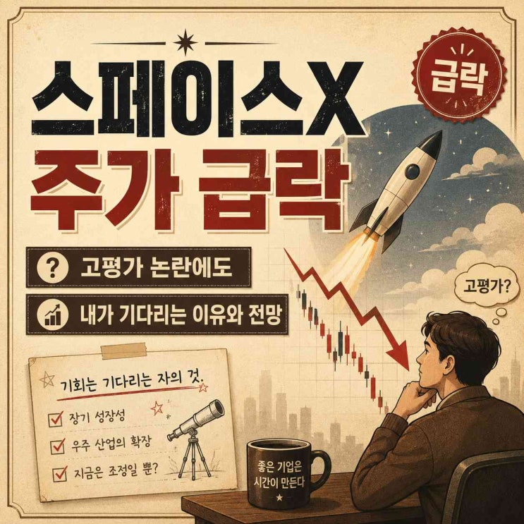 <b>스페이스 X 주가</b> 급락, 고평가 논란에도 내가 기다리는 이유와... 