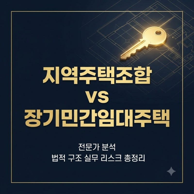 지주택과 장기민간임대아파트의 차이점, 전문가가 분석한 법적 구조와 실무 리스크 총정리