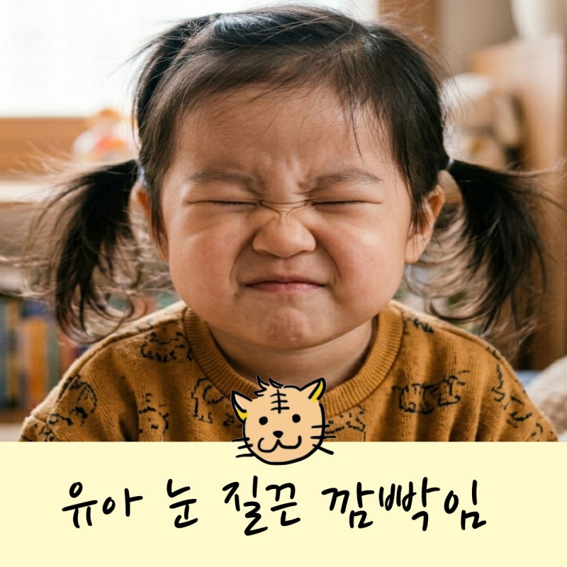 아기 눈깜빡임 증상 틱장애일까 틱증상 눈질끈 감는 모습