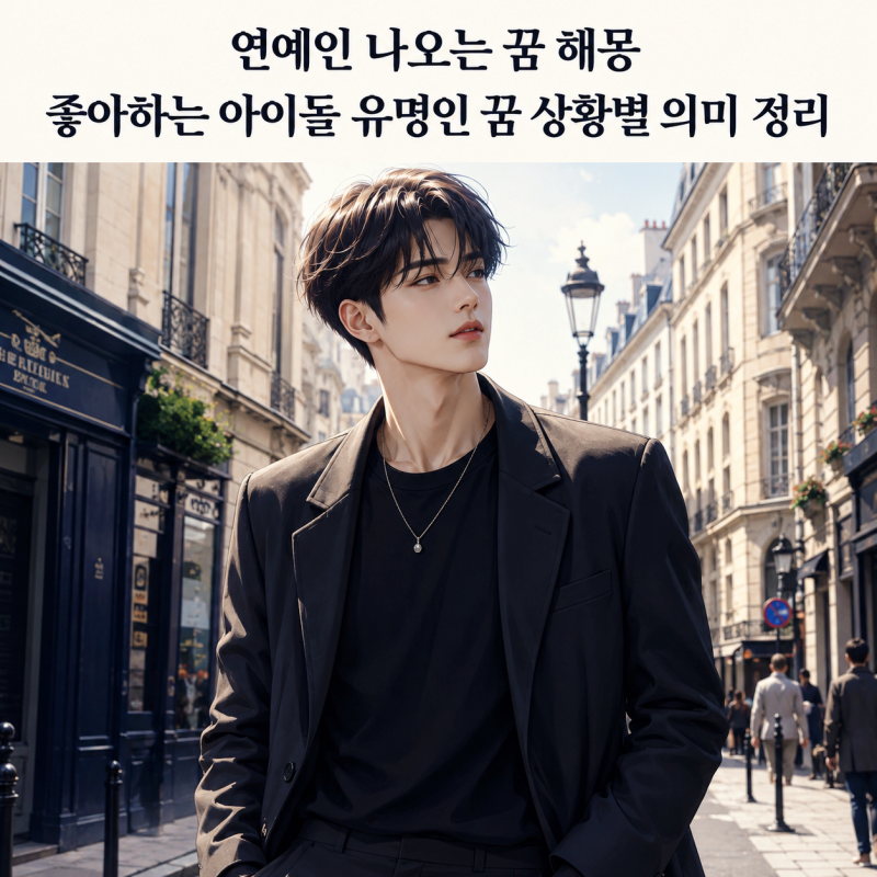 연예인 나오는 꿈 해몽 좋아하는 아이돌 유명인 꿈 상황별 의미 정리