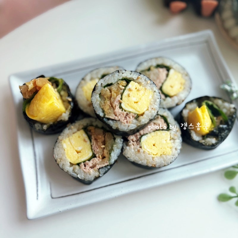 참치마요 김밥 레시피 느끼함없이 개운한! 묵은지 참치김밥 만들기