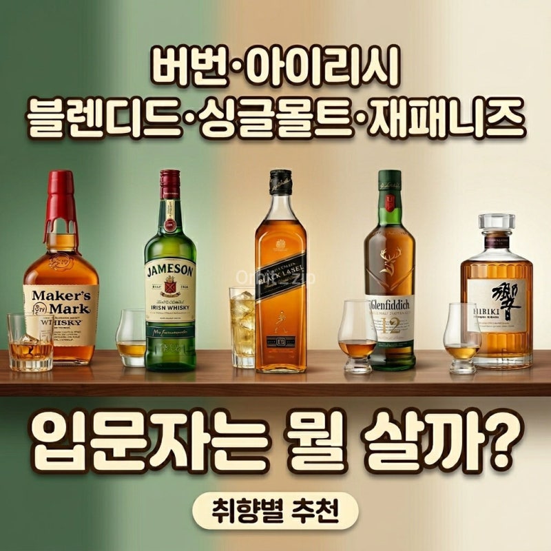 위스키 입문 추천 | 초보자 첫 위스키 고르는 법과 종류별 추천 총정리