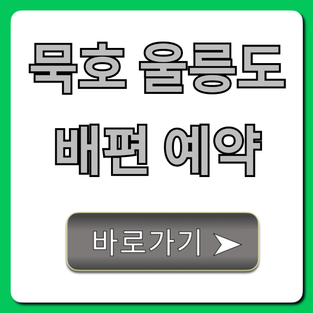 묵호 울릉도 배편 예약: 가격, 시간표 총정리