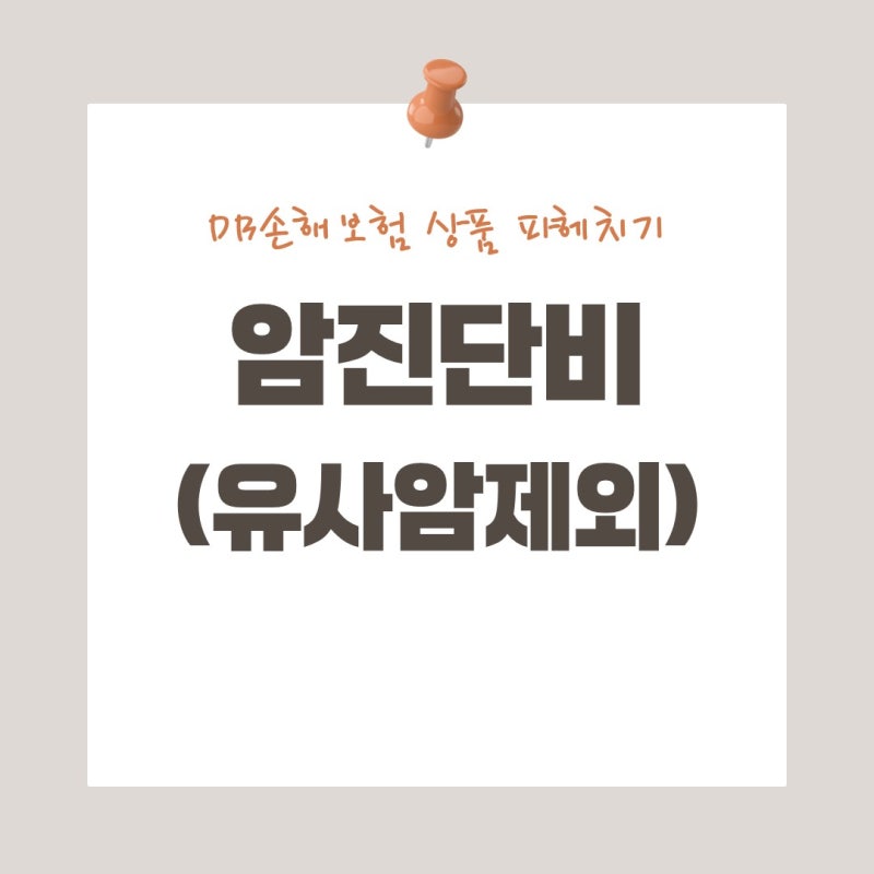 DB손해보험 암진단비 II (유사암제외) 특별약관 — 약관 조항 하나씩 뜯어봅니다