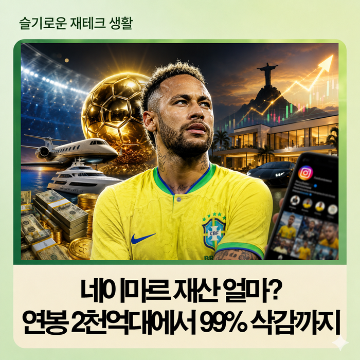 네이마르 재산 얼마? 연봉 2천억대에서 99% 삭감까지