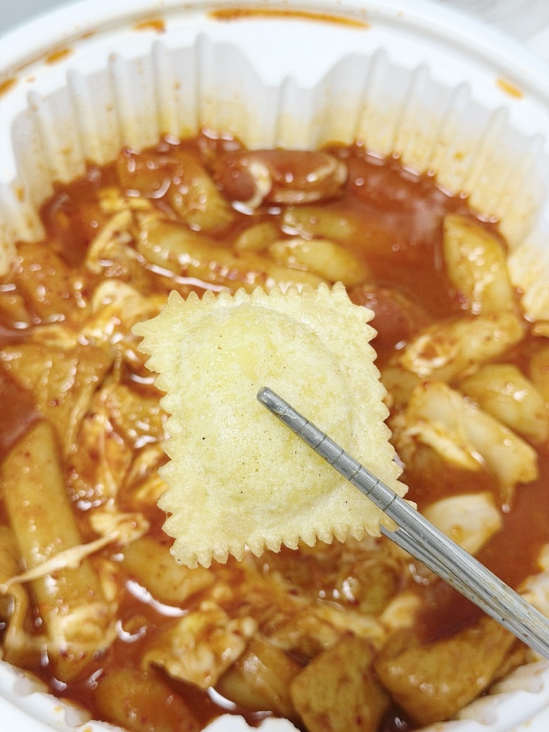 엽기떡볶이 초보맛 토핑추천 사이드 바삭치즈만두