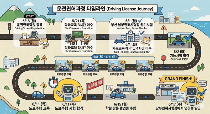 부산에서 운전면허 따기✌부산 서면 자동차 운전전문학원 / 2종 보통 운전면허취득과정 / 총 ....