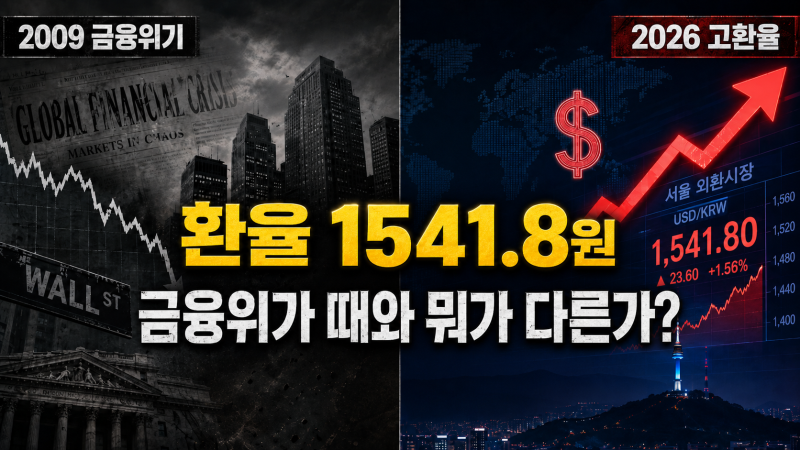 환율 글로벌 금융위기 이후 최고치(1541.8원)… 2009년 위기와 비교하면 무엇이 다를까?