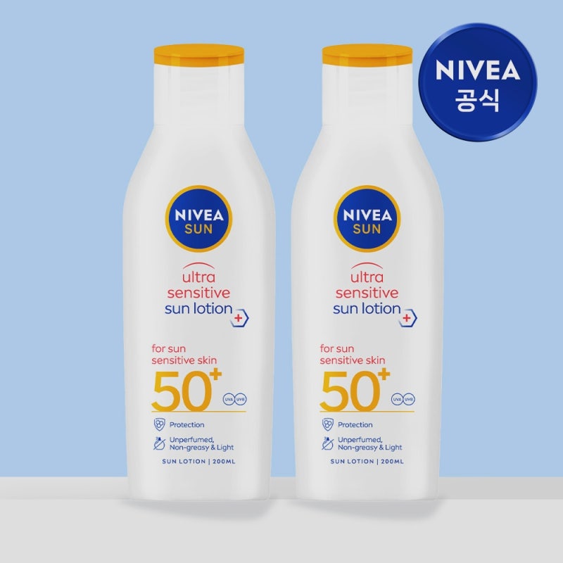 니베아선크림 니베아 선 더마 센서티브 스킨 선 로션 200ml X 2개 솔직 후기