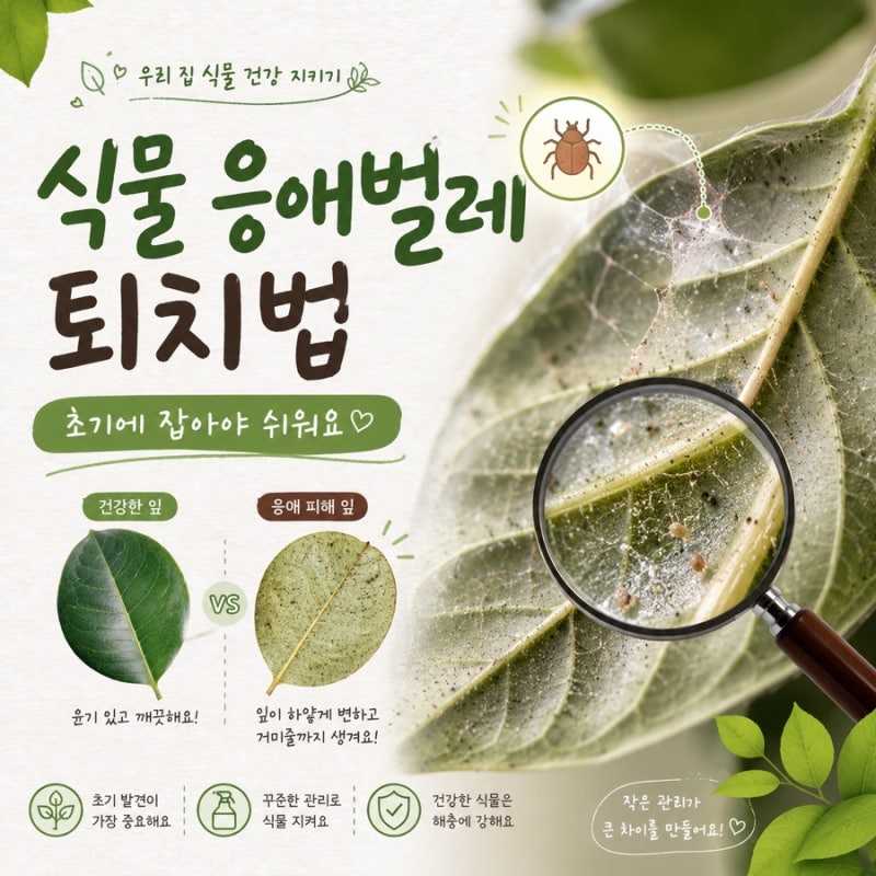 식물 응애 벌레 퇴치법 초기에 잡아야 쉬워요