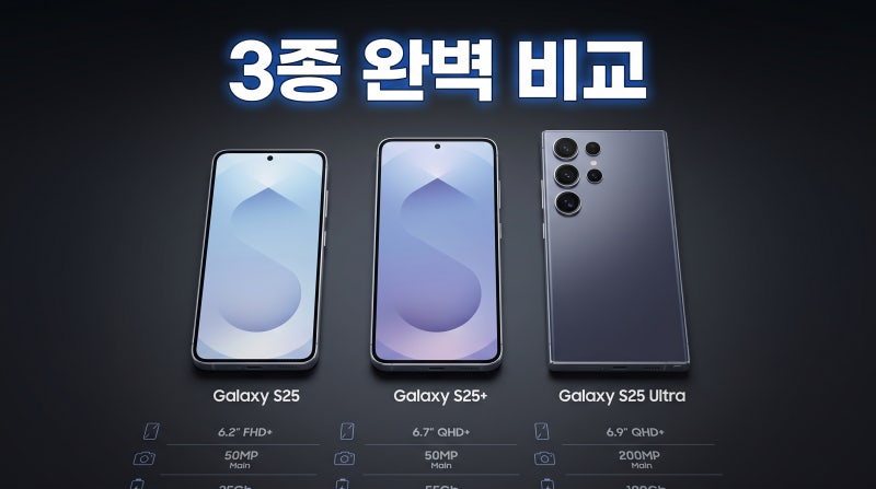 갤럭시 S25 일반 플러스 울트라 비교 어떤 모델을 사야 할까