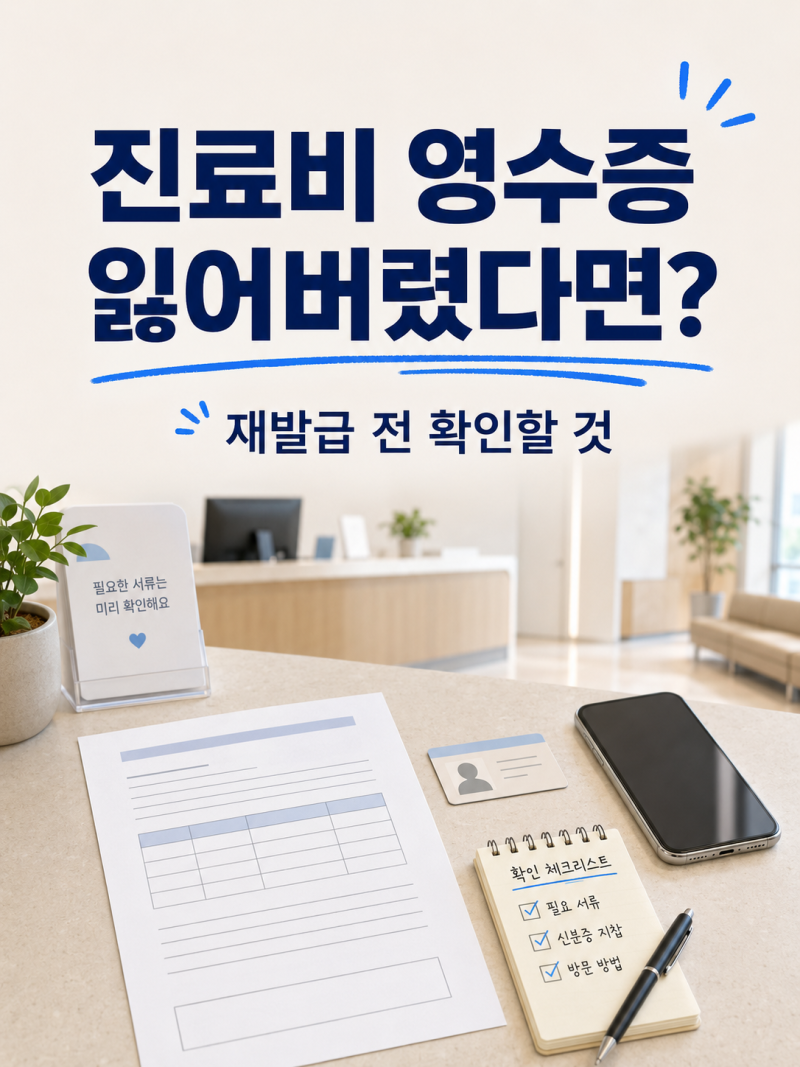 진료비 영수증 재발급, 병원에 다시 가야 할까?