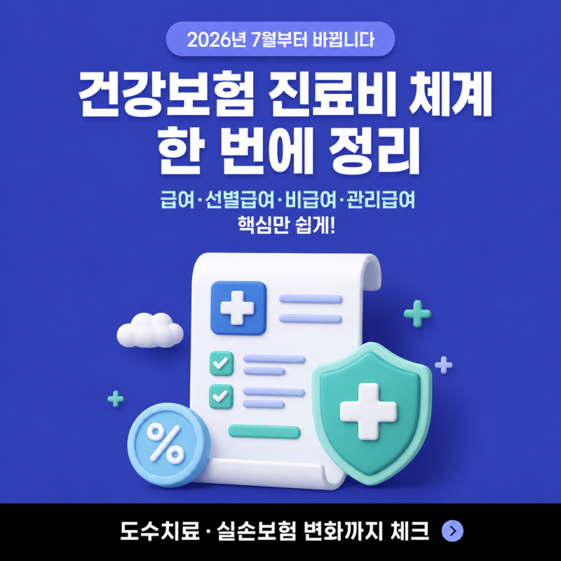 병원비 왜 이렇게 다를까? 급여·비급여·선별급여·관리급여 차이 쉽게 설명