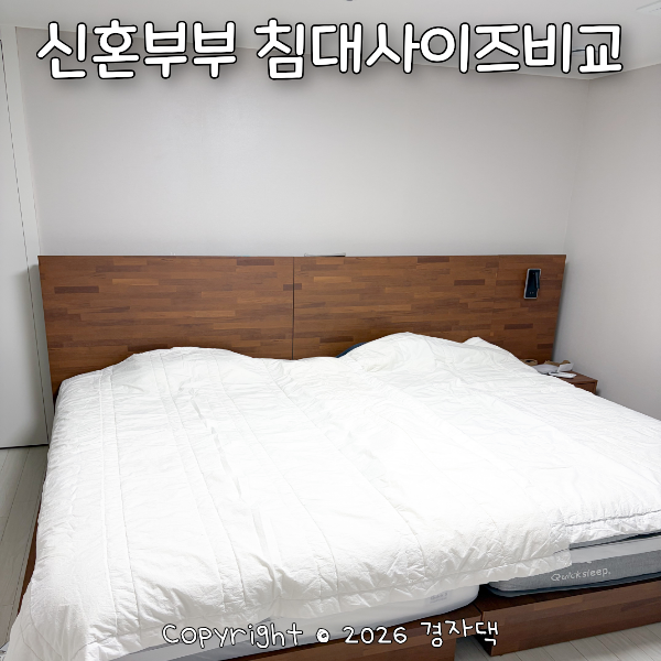 침대 사이즈 비교, 라지킹 대신 슈퍼싱글 2개 선택한 신혼부부 후기