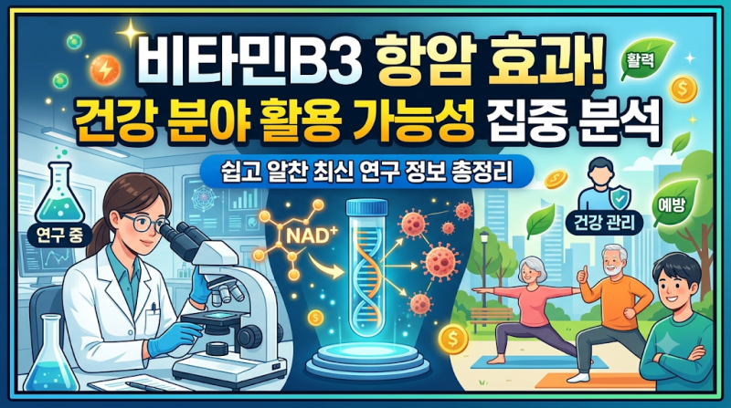 비타민B3 항암 연구와 건강 분야 활용 가능성 살펴보기