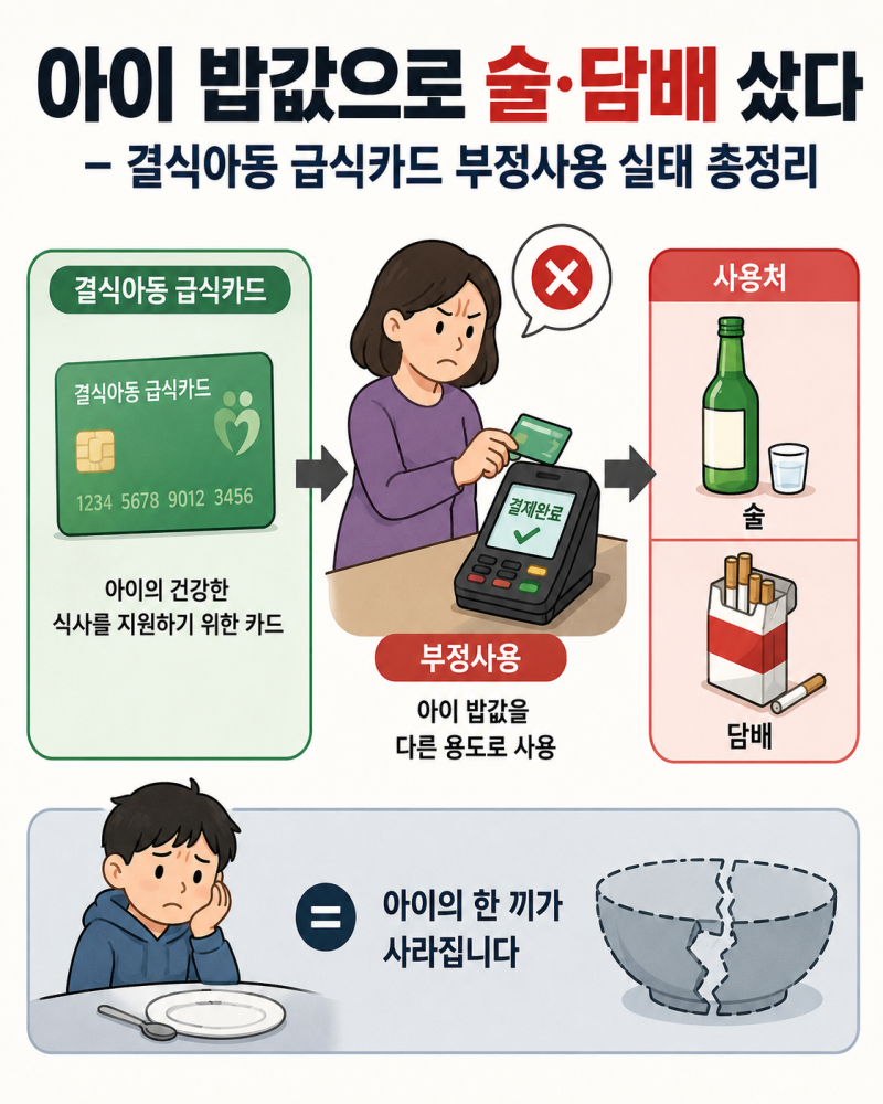 결식아동 급식카드 부정사용 신고 방법과 제도 개선 내용 한눈에 정리