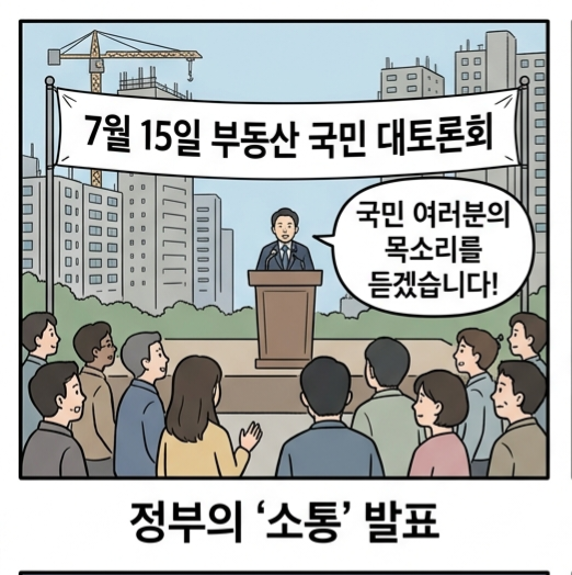 [<b>부동산</b> 정책] 정부, 7월 15일 국민 초청 <b>대토론회</b> 개최 예고... 