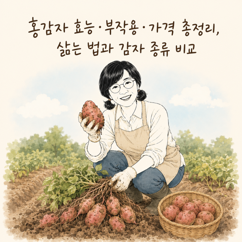 홍감자 효능 부작용 가격 총정리 삶는 법과 감자 종류 비교