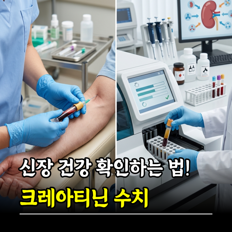 신장 건강 확인하는 법! 크레아티닌 수치 높으면 낮으면
