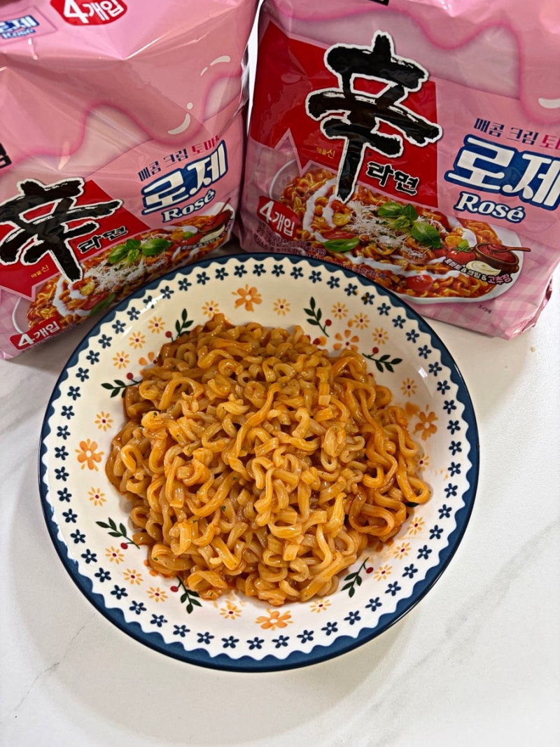 농심 신상 라면 신라면 로제 봉지면 맛있게 먹는 레시피