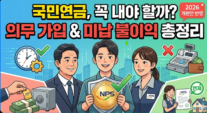 국민연금 꼭 내야 되나요? 의무 가입 대상과 미납 시 불이익 총정리