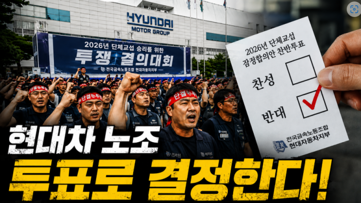 <b>현대차 노조</b>, 오늘 <b>파업</b> 찬반<b>투표</b> 돌입… 노사 갈등 최고조