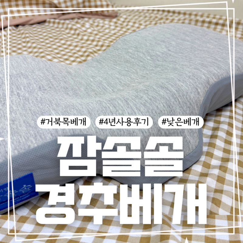 잠솔솔 경추베개 4년 실사용 낮은 베개 장단점 후기