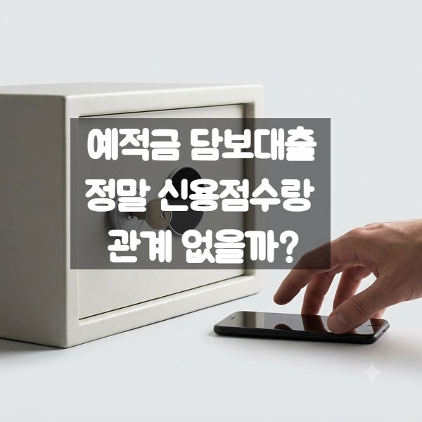 예적금 담보대출, 정말 신용점수랑 관계 없을까?