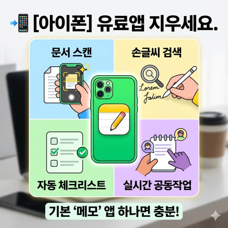 [아이폰/아이패드] 유료앱 지우세요. 기본 ‘메모’ 앱이면 스캔부터 협업까지 다 됩니다