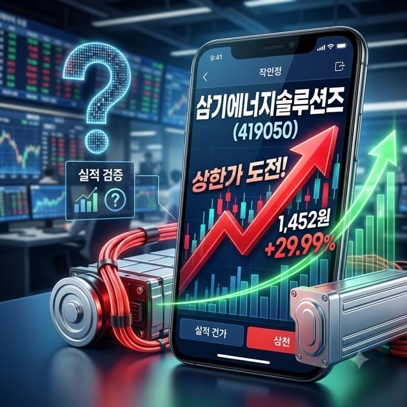 삼기에너지솔루션즈 주가 전망, 상한가 이후 실적이 따라올까
