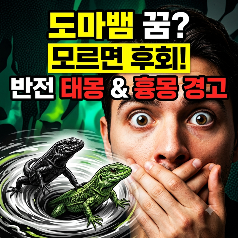 도마뱀꿈 해몽 태몽일까? 길몽일까? 뜻밖의 반전 의미