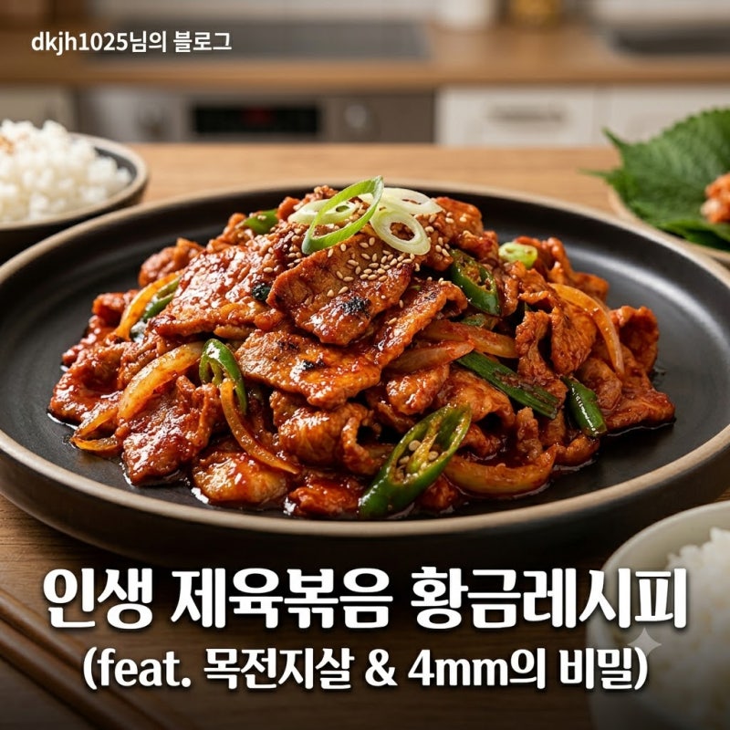 인생 제육볶음 황금레시피! 맛을 결정하는 목전지살과 4mm 두께의 비밀