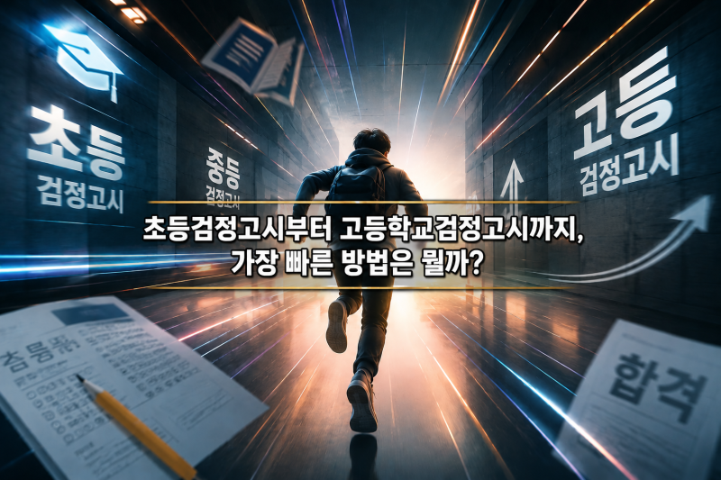 초등검정고시부터 고등학교검정고시까지, 가장 빠른 방법은 뭘까?