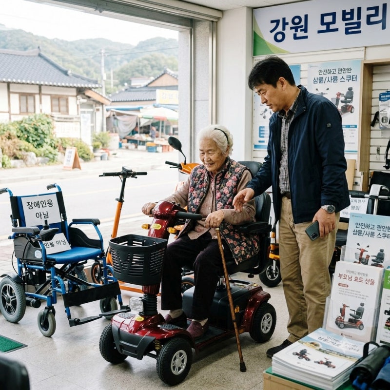 삼륜 전기 스쿠터 vs 전동 휠체어 추천, 우리 집 어르신에게 더 적합한 이동 수단은?