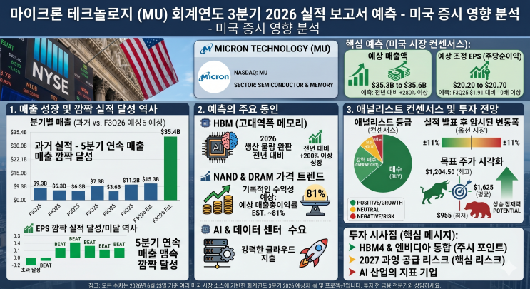 미국 주식 <b>마이크론</b> 테크놀로지 <b>실적</b> 발표!! 기대와 대응 전략!!