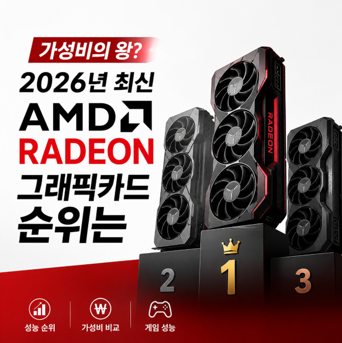 가성비의 왕? 2026년 최신 AMD 라데온 그래픽카드 순위는