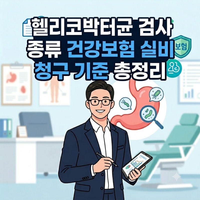 헬리코박터균 검사 비용 종류와 건강보험 실비 청구 기준 정리